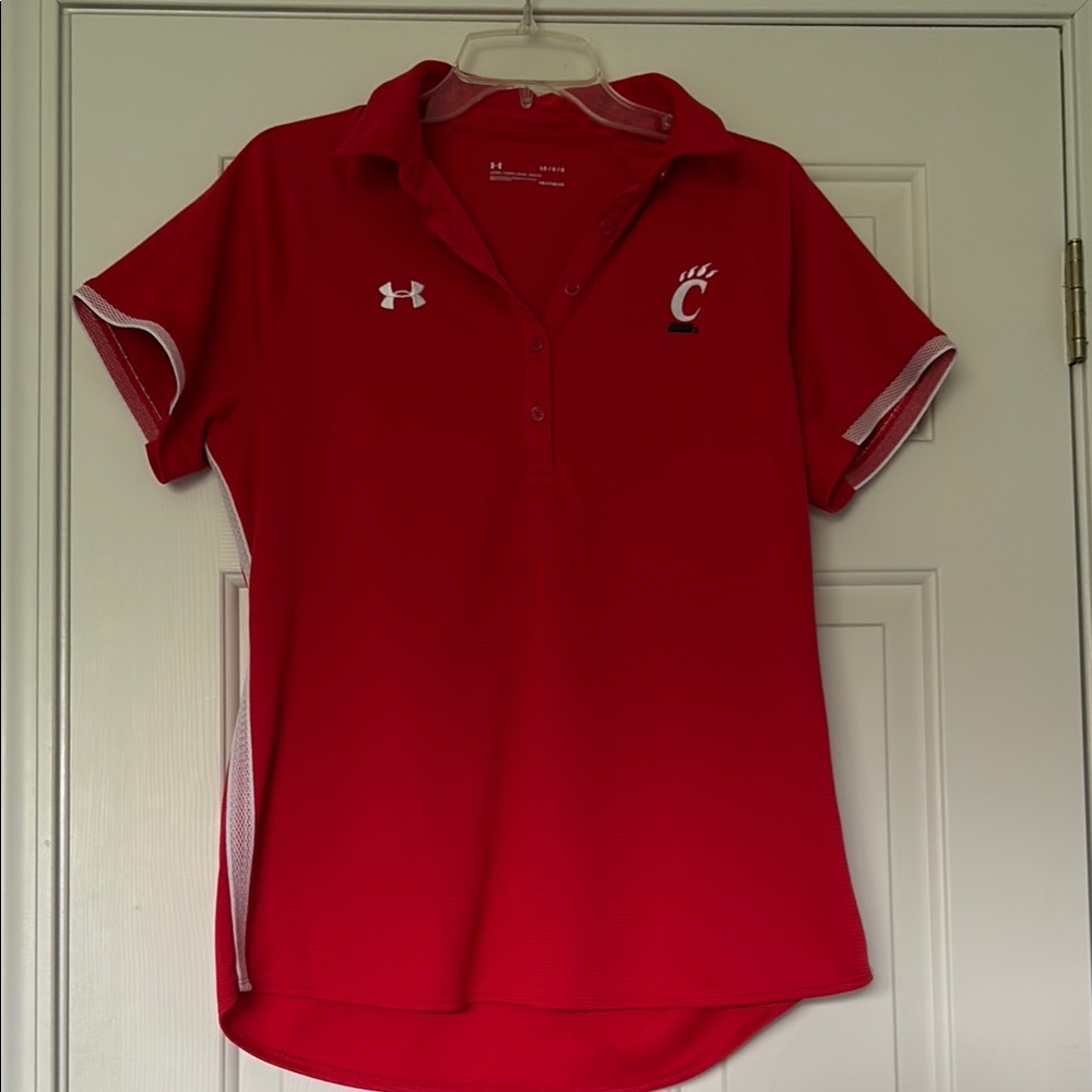 Under Armour Red Cincinnati Short Sleeve Women’s Polo